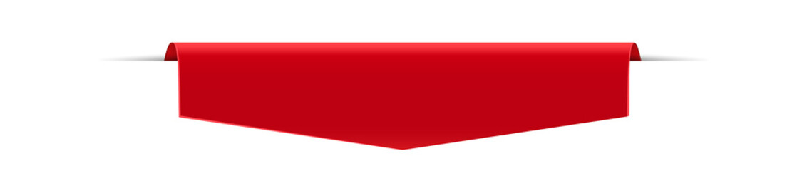 Red banner. Blank tag png illustration