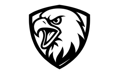 Aggressive Eagle head Mascot Logo Design with Modern illustration for Badge and Emblem