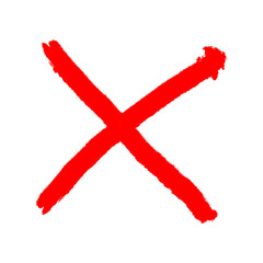 Obraz premium Bold Red X Mark Simple and Clear Design for Error, Cancellation, and Attention-Themed Projects