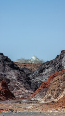 Colorful mountains with blue sky 