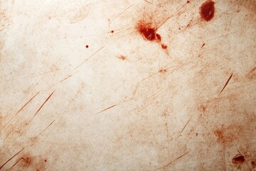 Bloodstained Surface: A stark image presents a close-up view of a textured surface, stained with blood, hinting at a scene of violence or a medical procedure, evoking a sense of unease and mystery.