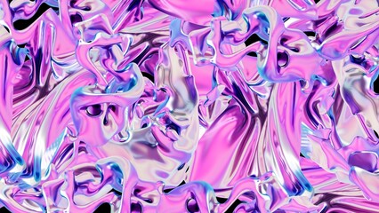 3d fluid creative modern retro shiny blob elements pink background