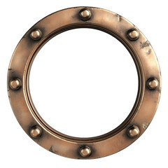Steampunk porthole isolated on transparent background