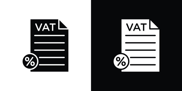 Value added tax VAT icon. Simple high quality pictogram. Modern solid style