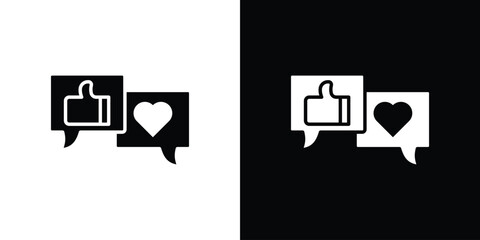 Obraz premium Social media icon. Simple high quality pictogram. Modern solid style