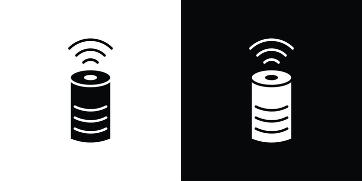 Smart speaker icon. Simple high quality pictogram. Modern solid style