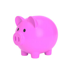 Obraz premium Pink Piggy Bank: A bright pink piggy bank, a symbol of saving and financial planning. This image evokes themes of wealth, financial security, and thrift.