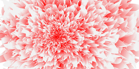 Beautiful Abstract red Floral Artwork With Intricate Petal Design on White Background. eps10