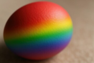 A Rainbow Egg Symbolizes Unity and Inclusion
