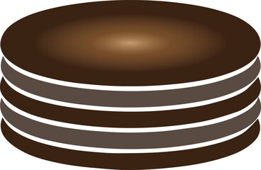 Stack of Round Plates Color Vector Design