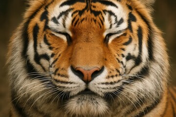 Fototapeta premium The Serene Gaze of a Tiger