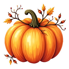 Naklejka premium Autumn Pumpkin Png Clipart