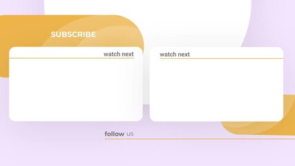 Smooth Animated Lower Thirds:  Modern, Clean, and Elegant End Screen Template for YouTube and Social Media Videos.