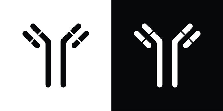 Antibody icon. Simple high quality pictogram. Modern solid style