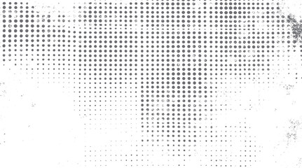 Grunge halftone dots background. Abstract retro pop art dot pattern with rough edges. Vintage distressed comic overlay texture. © Pixel Park