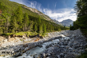 Sesvenna Valley River Landscape