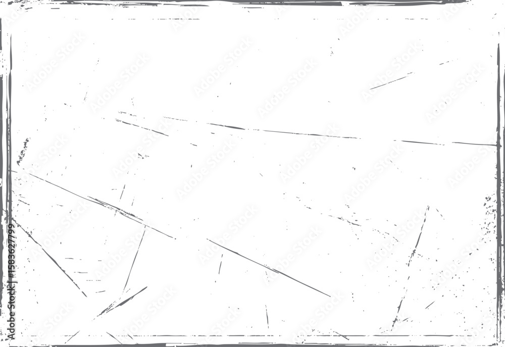 Wall mural white grunge background with thin diagonal scratch lines. minimal cracked texture with abstract vint