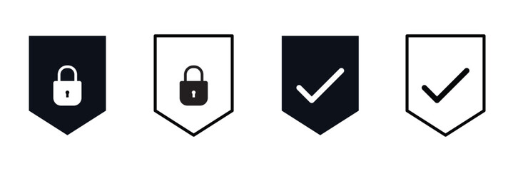 Set of Security icon set on white background. EPS10