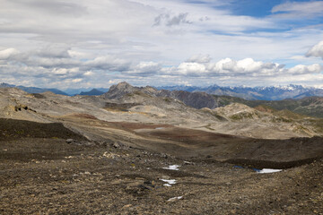 view over deserted Val Rims in Scuol, Engadine