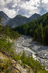 Aua Sesvenna Valley River Landscape