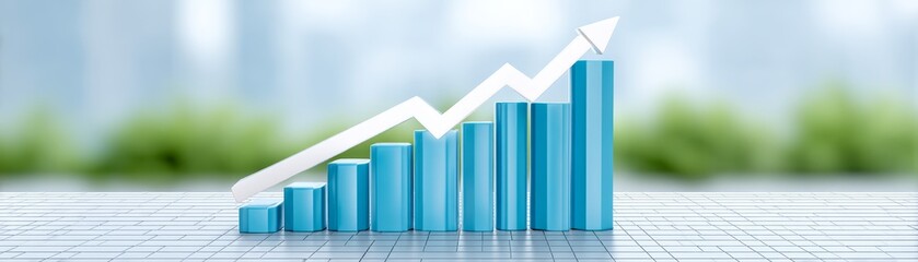 Financial growth trends business environment bar graphs closeup conceptual image netzero finance loop