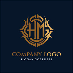 Elegant Monogram Logo with Ornate Decorative Elements