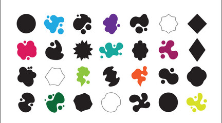 Fototapeta premium Trendy Abstract Geometric Icons Vector Set for Futuristic UI, Branding, and Creative Design Projects