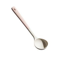 A silicone ladle with sharp angled edge, minimalist design, isolated on white background, studio lighting, clean cut-out, PNG style