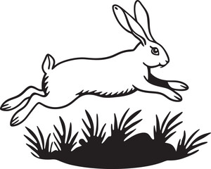 black rabbit silhouette