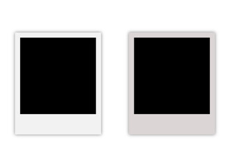 Polaroid Mockup Frames Set Isolated on White PNG