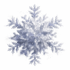 Intricate Silver Snowflake on Red Transparent background - Winter Design Element