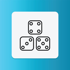Dice icon for board games, representing random elements and chance.