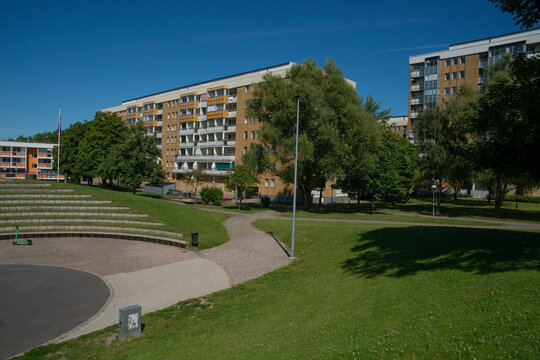 Residential area with an amphi theatre. T&scaron;rnrosen, Roseng&OElig;rd, Malm&scaron;