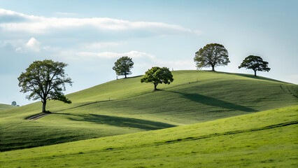 landscape with trees and sky