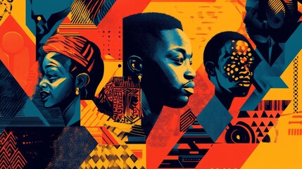 Black history month celebration artistic narratives of rich african heritage in a vibrant atmosphere