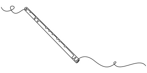 krishna flute continuous one line drawing, krishna flute hinduism line icon vector. krishna flute hinduism sign, flute with peacock feather, Peacock Feather and Flute line art vector design. Peacock.