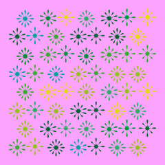 Star pattern pink. Festive decor Vector. Abstract sparkle shapes. Colorful burst background.