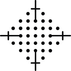 Flat Vector Icon of a Heatmap Grid with Gradient Intensity