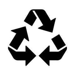 Recycle Symbol with Hands Icon Vector Illustration