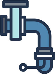 plumbing vector icon on white or transparent background. plumbing tools. Editable and Printable sticker.
