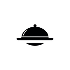 Restaurant Covered Tray Logo Icon Vector Illustration