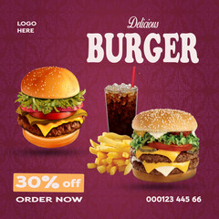 Food social media post design