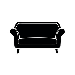Sofa Side View Logo Icon Vector Illustration