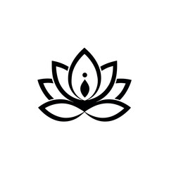 Spa Lotus Flower Logo Icon Vector Illustration