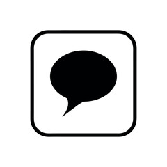 Speech Bubble in Square Logo Icon Vector Illustration