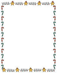 Obraz premium Christmas Doodle Border Frame. Hand-Drawn Black Line Borders. winter holiday Border Frame. Xmas Frames. Perfect for invitations, worksheets, weddings, and printable projects.