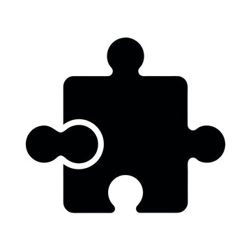Success Puzzle Piece Icon Vector Illustration