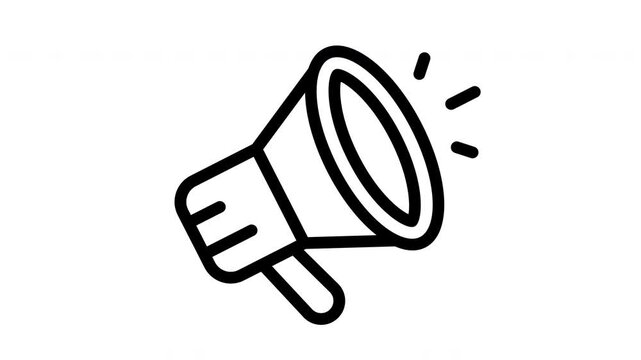 sound wave megaphone icon animation