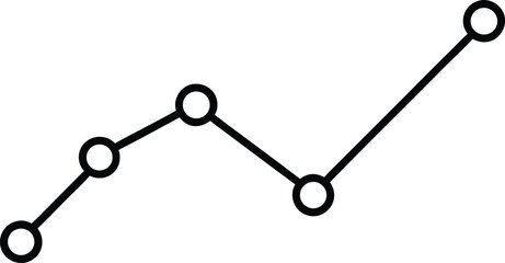 Minimal Linear Icon of an Analytics Timeline with Milestones