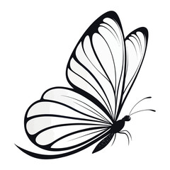 Minimalist Butterfly Illustration – Simple Line Art 